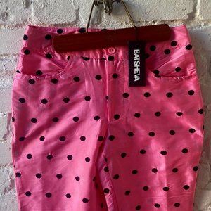 NEW WITH TAGS~ BATSHEVA TAFFETA POLKA DOT PANTS ~ SIZE 0